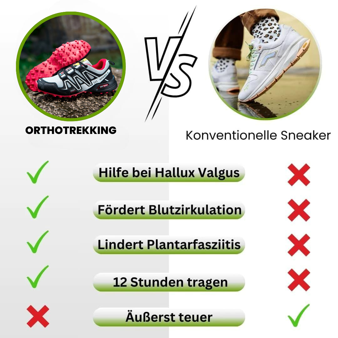 OrthoTrekking | Ergonomische Schmerzlindernde Trekking - Wanderschuhe