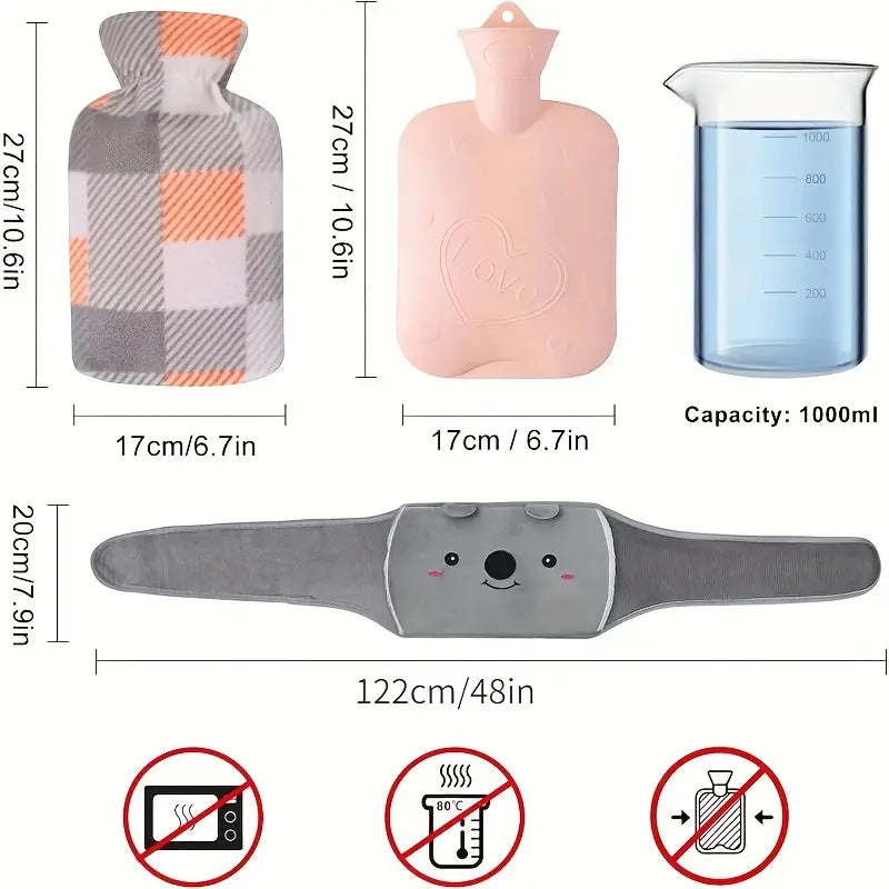 Fluffy Hot Water Bottle Belt