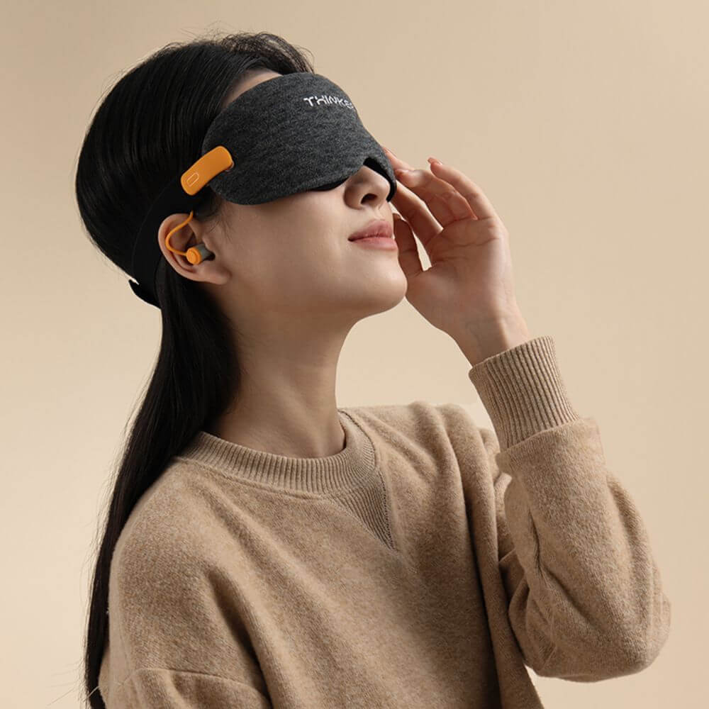 Relaxation Eye Mask with Integrated Earplugs