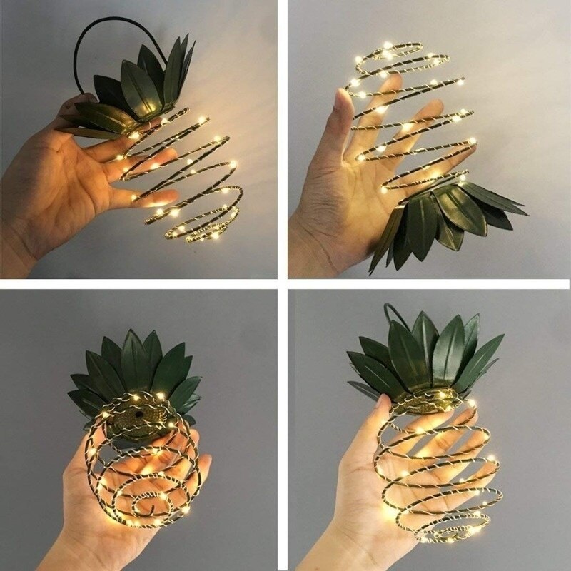 Lampes solaires suspendues en forme d'ananas