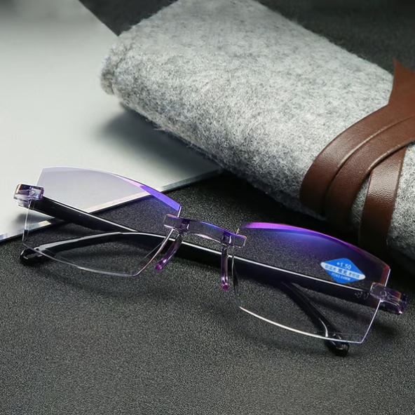 Sapphire High Hardness Anti-blue Progressive Far And Near Dual-Use Reading Glasses