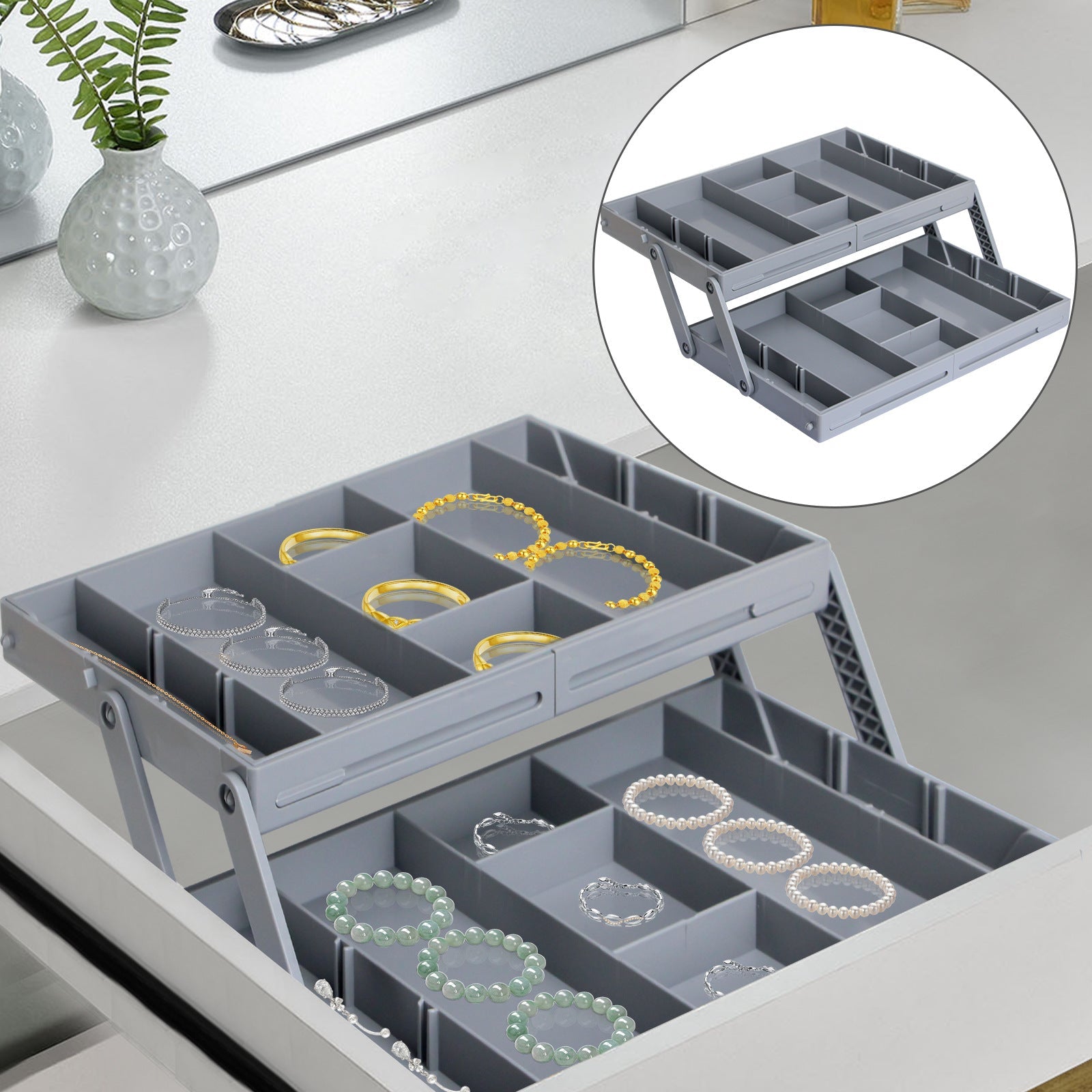 Drawer Organizer with Multiple Levels