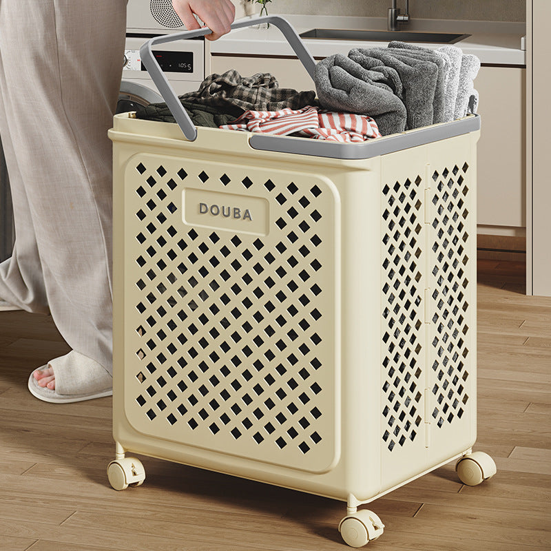 Foldable Laundry Basket with Wheels