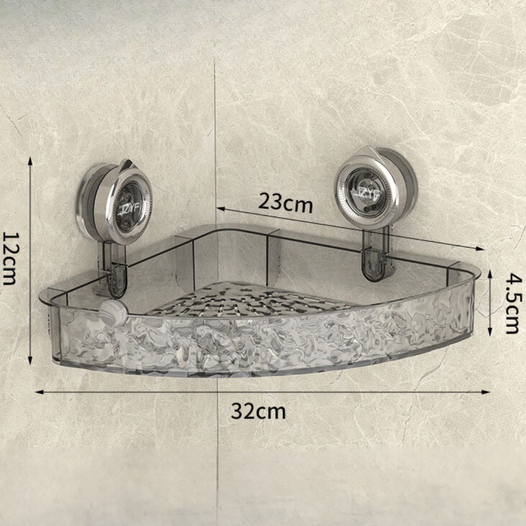 Eckregal mit Saugnapf fürs Badezimmer