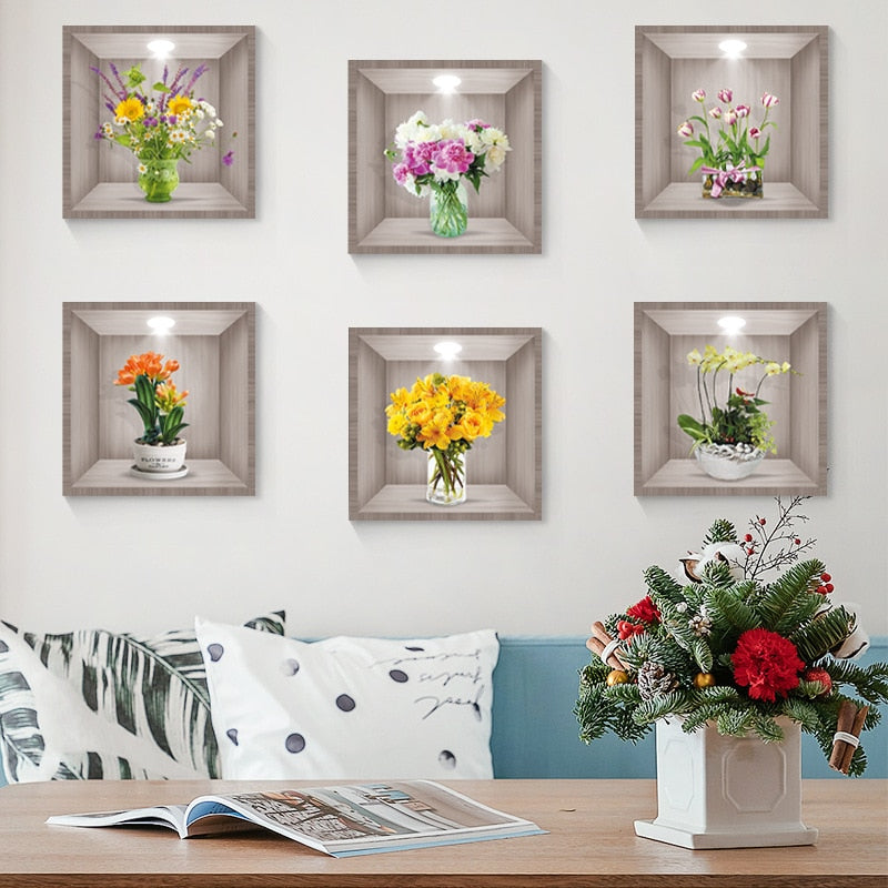 BlossomWalls™ 3D Flower Vase Wall Stickers