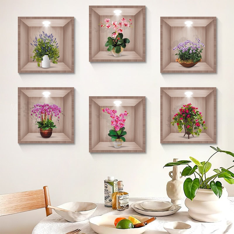 BlossomWalls™ 3D Flower Vase Wall Stickers