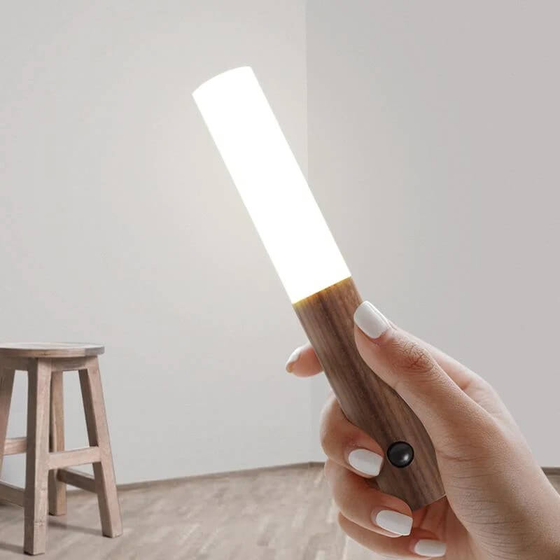 WoodGlow™ Motion Sensor Wall Light made of Wood - No Plug USB Charging