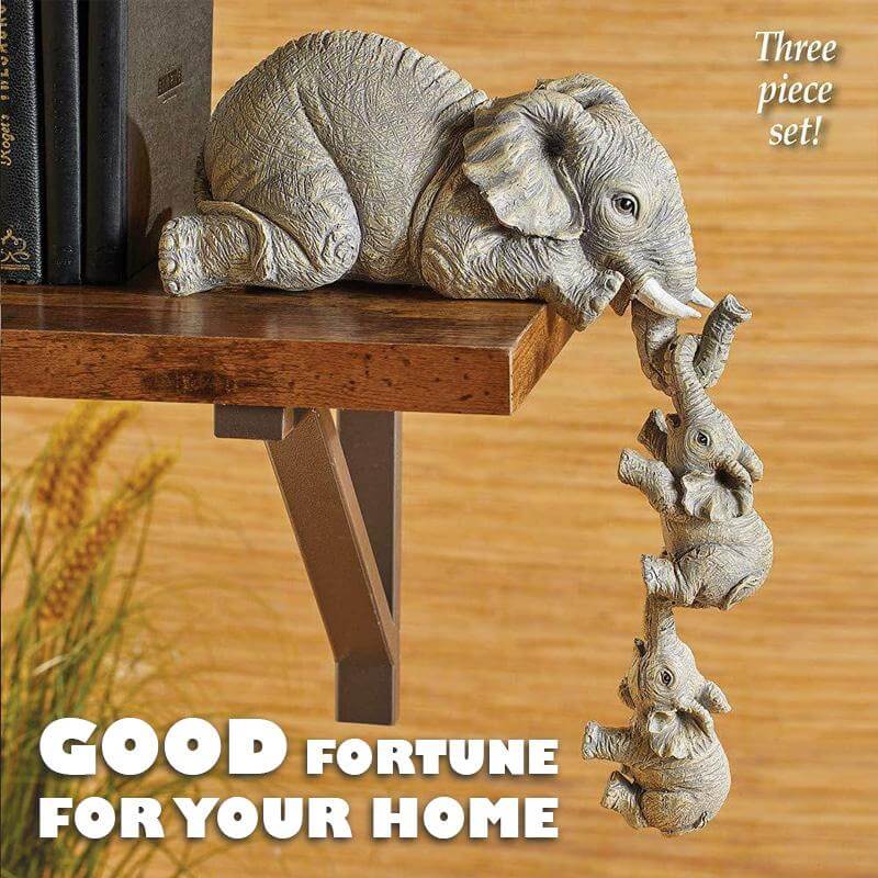 Jumbo™️ Hanging Elephant Family (Set of 3)*