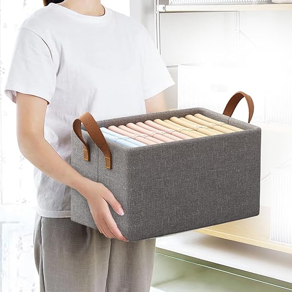 Foldable Clothing Organizer Box with Handles